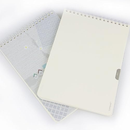 Miniatura 5 de Paquete de 2 cuadernos en espiral con líneas y en blanco, tamaño A5, papel grueso de primera calidad