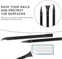 Vista 2 de Herramienta de raspado de plástico de fibra de carbono, 9 piezas de herramienta de raspado pequeña, herramienta de raspado de plástico multiusos