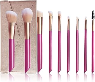 Juego de 9 brochas de maquillaje, base sintét...