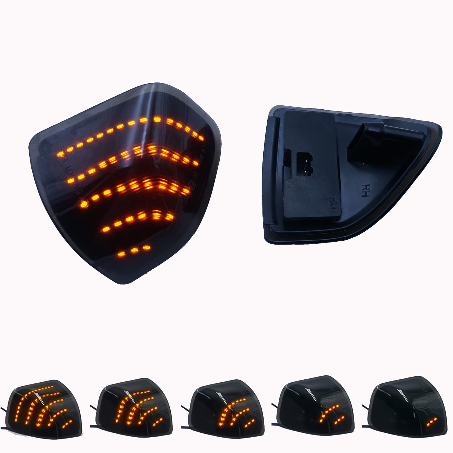 ONERAY Side Mirror Blinker Lights Left and Right Sequential Turn Signal Indicator Blinker Lamp Compatible with Dodge RAM 500 2500 3500 4500 5500 2010-2018 68302828AA 68302829AA