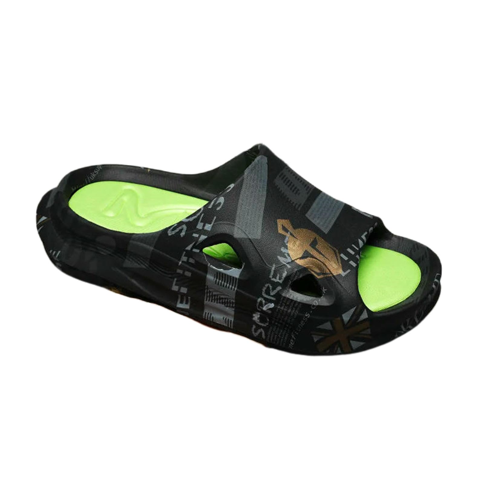 Ciabatte Uomo Moda Uomini Pantofole Stampa Diapositive Maschio Scarpe Estive Suola Spessa Comoda Casa All'aperto