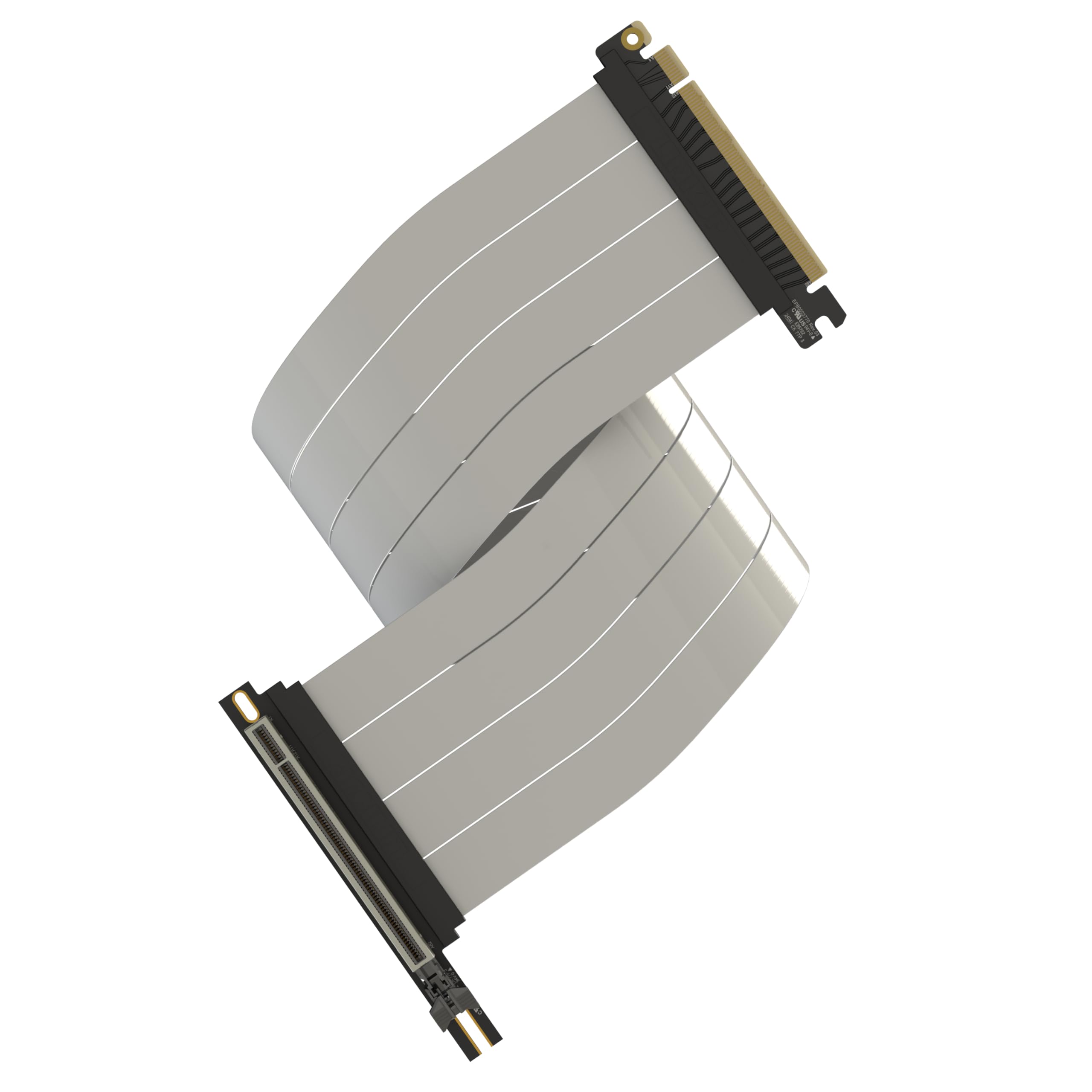LINKUP PCIE 5.0 Riser Cable | for Vertical GPU Mount | Right Angle | Graphics Card GPU Ready | Usable with PCIe 4.0 &amp; RX 9070/ RTX5090 | 60cm (Total Length: 64cm)