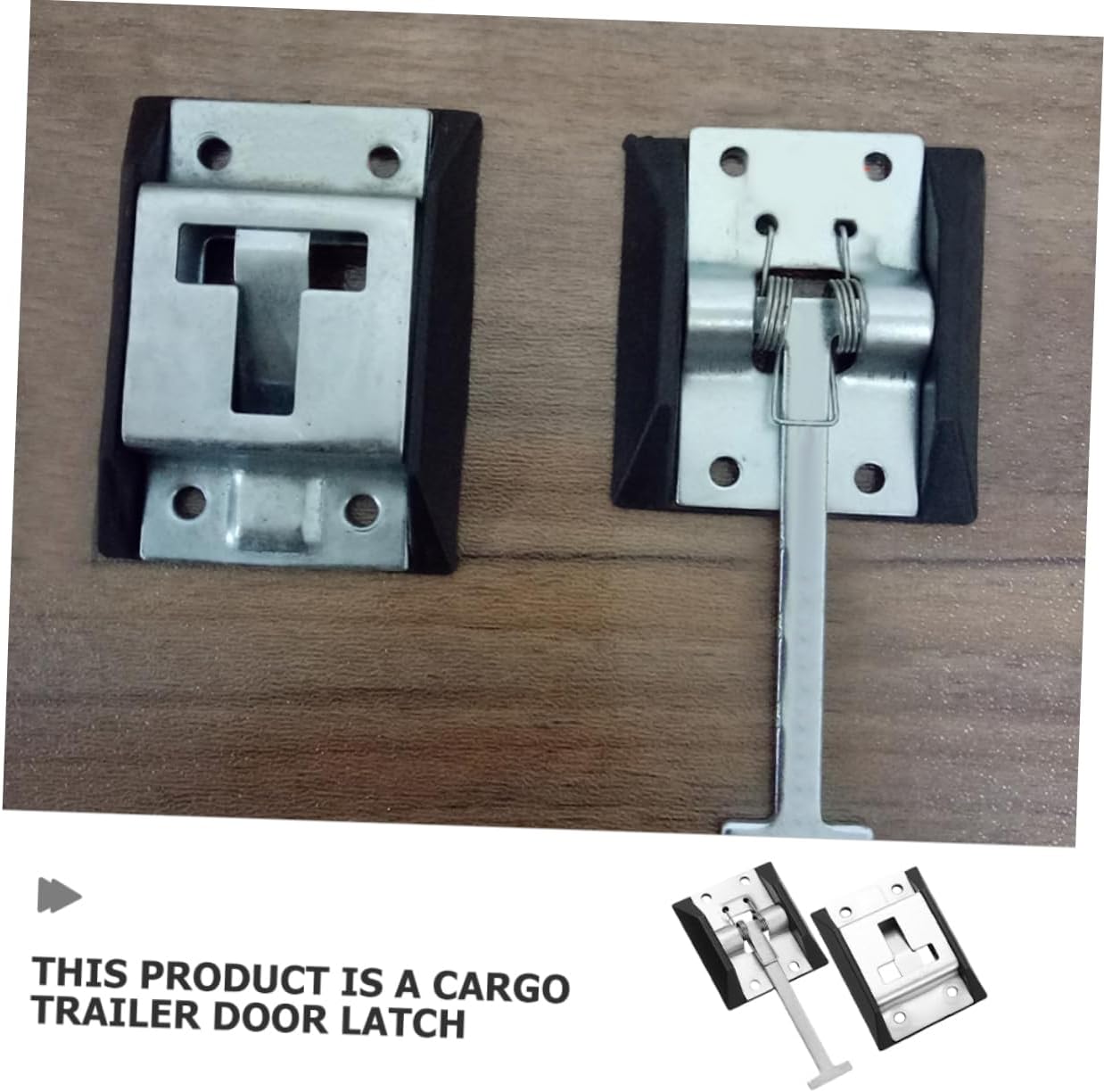 GARVALON 4sets Replacement Trailer Door Latch Door Lock Holder Air Hooks for Cargo Trailer