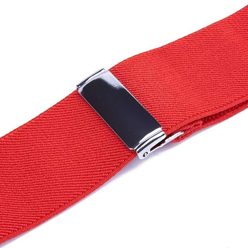 Tirantes de Cuero con Forma de Y para Hombre y Mujer, Tirantes elásticos Ajustables con 6 Clips en la Espalda, para Bodas, Fiestas, Eventos Formales