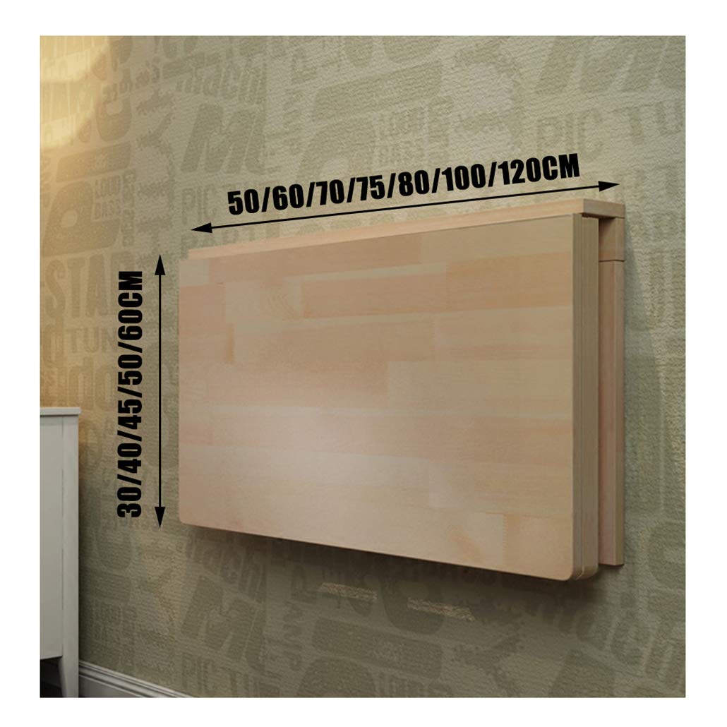 Wandgemonteerd opklapbaar bureau, zwevende planken Rekken opvouwbare massief houten tafel, gemonteerd bureau voor kleine ruimtes, voor eetkamer, kamer, studeerkamer, keuken, diner Efficency