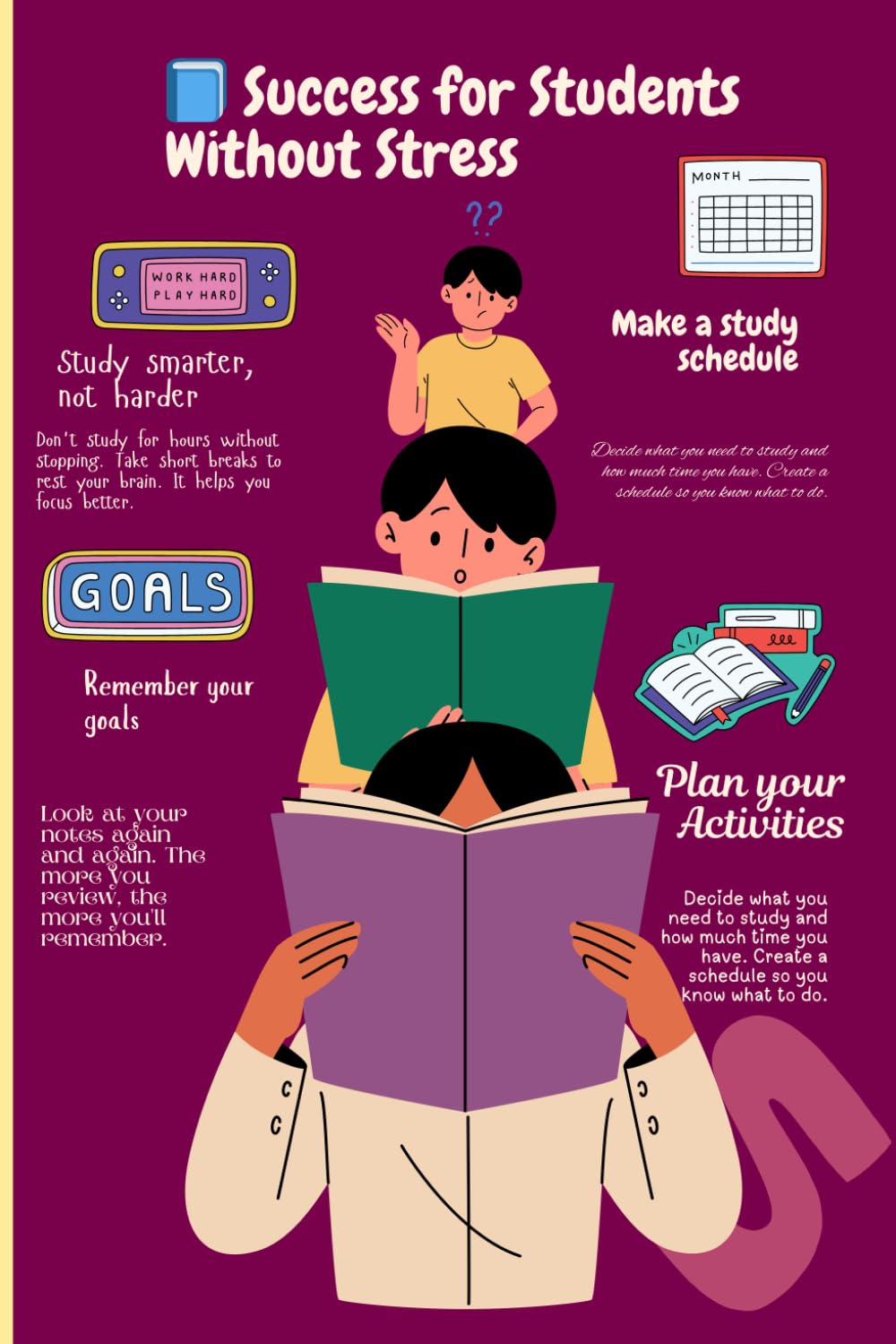 Success for Students Without Stress: How to Study Well, Handle Exams Calmly, and Build Confidence Without Pressure