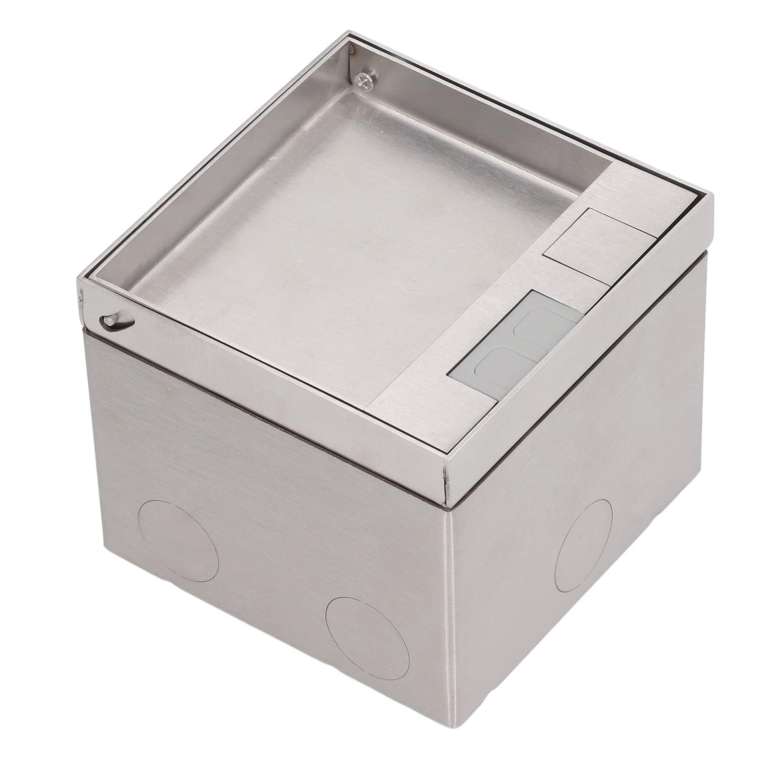 Prise Encastrée au Sol avec Prise Électrique Plate en Acier Inoxydable 2 Prises AC250V - Prise de Courant Étanche pour Bureau Hôtel École