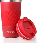 GEMFUL 17 oz Voyage tasse de café coupe de café de fuite isolé avec l'acier inoxydable de l'anse pour aller tasses de café pour les hommes femmes boissons chaudes bureau Tasse a Cafe isotherme noir