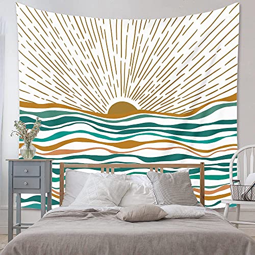 Lujohoy Boho Sun Tapestry Wall Hanging Abstract Cottagecore Minimalist Sunrise Sunset Art Bohemian Hippie Decor For Living Room Bedroom Extra Large #TOP1