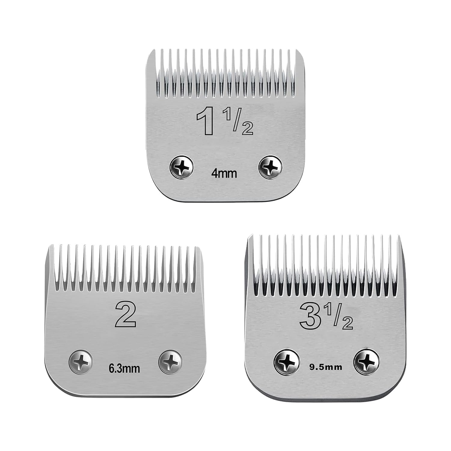 3 Pcs Professional Detachable Replacement Ceramic Blades set,compatible with Andis AGC,BDC,BGC,MBG Series,oster Classic 76/Star-Teq/Power-Teq Clippers