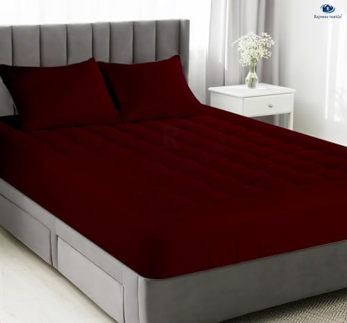 Miniatura 7 de Cal King - 1 cubrecolchón ajustable de plumón alternativo de 3 pulgadas de grosor hasta 18 pulgadas de profundidad, extra suave y cómodo para todas