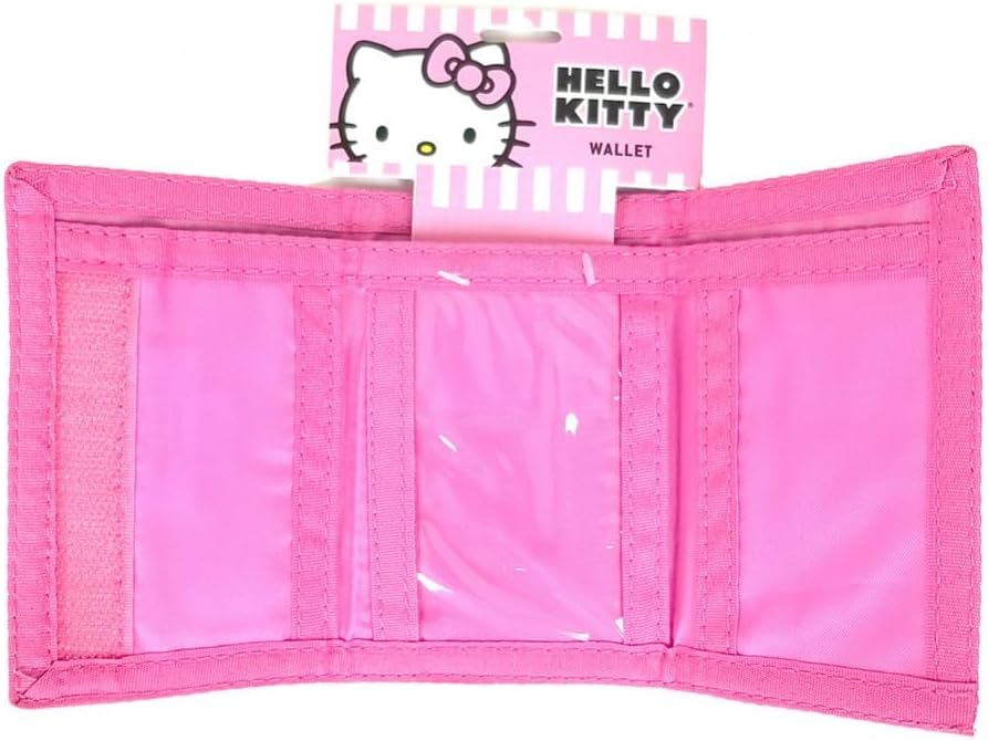Hello Kitty Embroidered Polka Dot Floral Trifold Wallet - Image 3