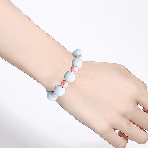 Vista 53 de Aylifu Cuentas de madera blancas, 100 cuentas de madera redondas de 0.787 pulgadas (0.787 in), cuentas espaciadoras sueltas con agujero grande