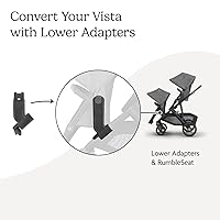 Vista 2 de UPPAbaby Adaptador Inferior para Cochecitos Vista, Vista V2, Vista V3/Compatible con RumbleSeat V2+, Moisés, Aria, Mesa V2 y Asientos de Auto