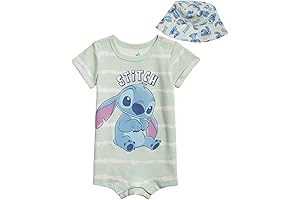 Adorable Disney Baby Stitch Romper and Sun Hat Set