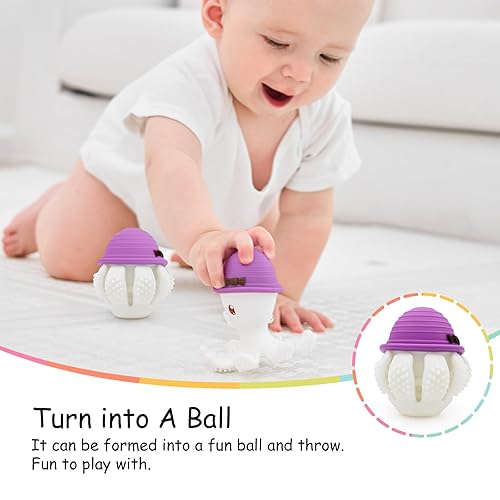 Miniatura 5 de Mombella - Juguetes de dentición para bebés de 6 a 12 meses, mordedor de pulpo Mombella de 12 a 18 meses, juguetes de dentición para bebés de 6 a 9