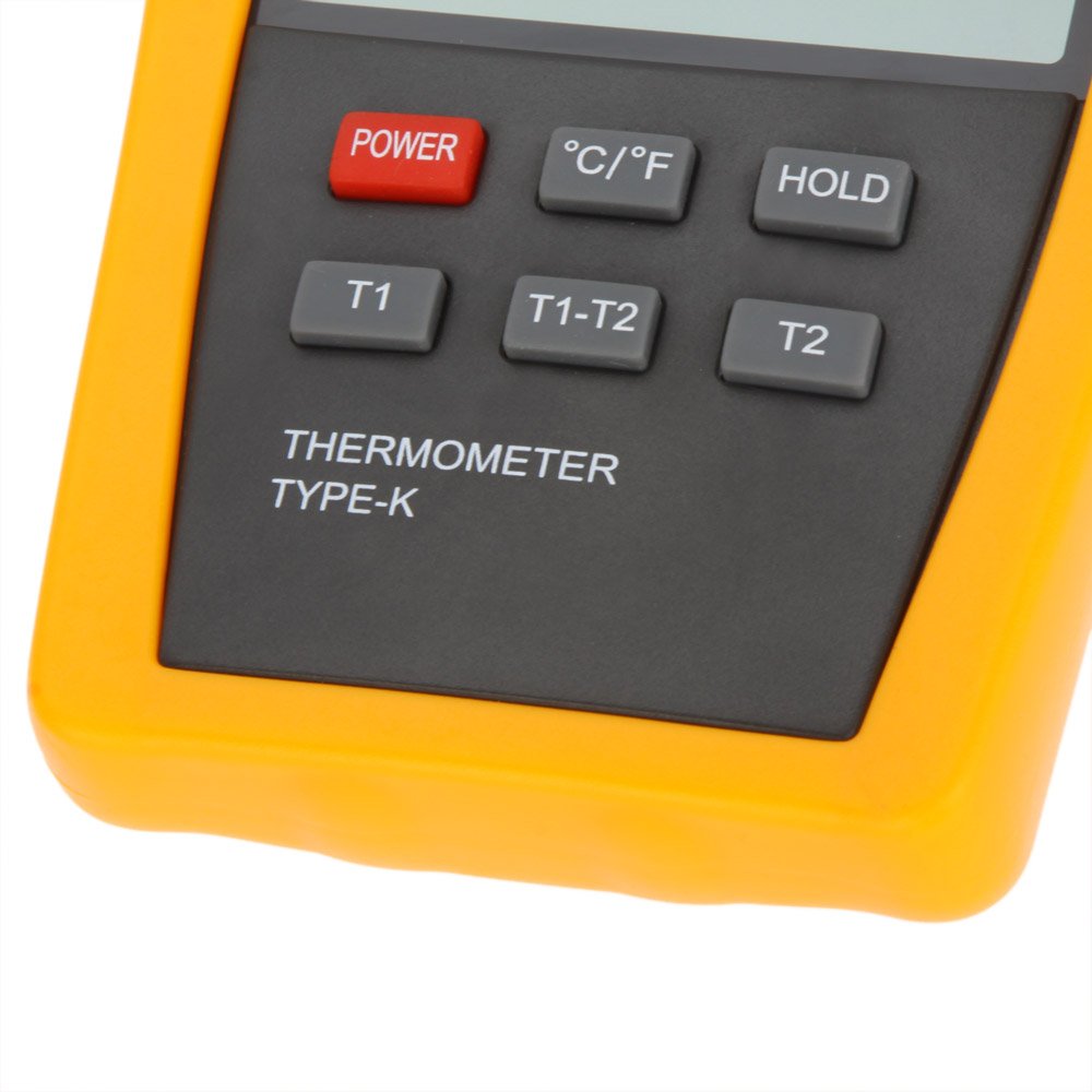 Temperaturmessgerät mit 2 Fühler Typ K +1300ºC (DM6802A+)