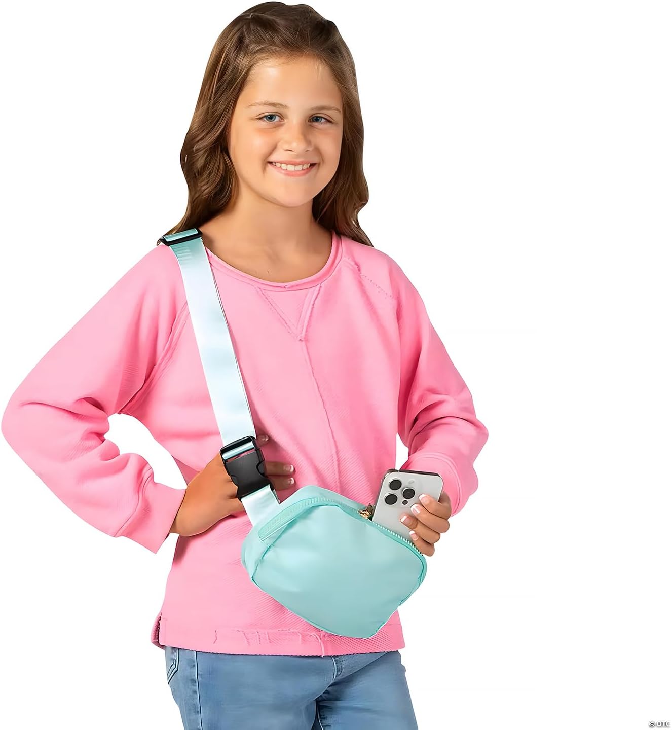 Fun Express 8 1/4" x 5 1/2" Pastel Polyester Crossbody Belt Bags – 6 Pieces image 5