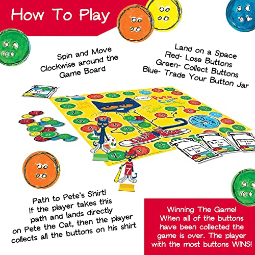 Pete The Cat Groovy Buttons Game From Briarpatch, Collect Buttons And Fill Your Jar, For Ages 3 And Up And 2 To 4 Players #TOP5