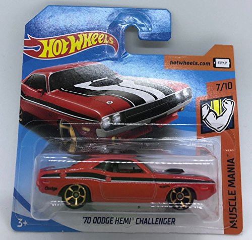 Hot Wheels 2018 '70 Dodge Hemi Challenger Red 7/10 Muscle Mania