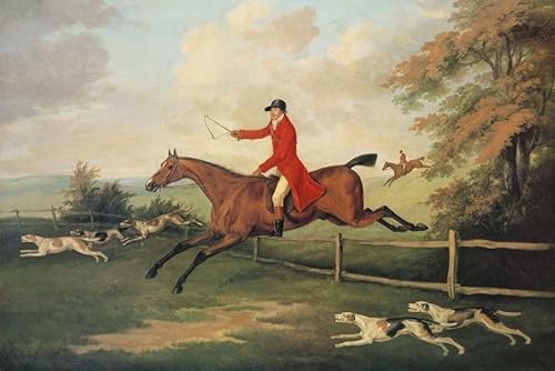 Posterazzi J.N. Sartorius - Póster de la colección Fox Hunting Scene (18 x 12)