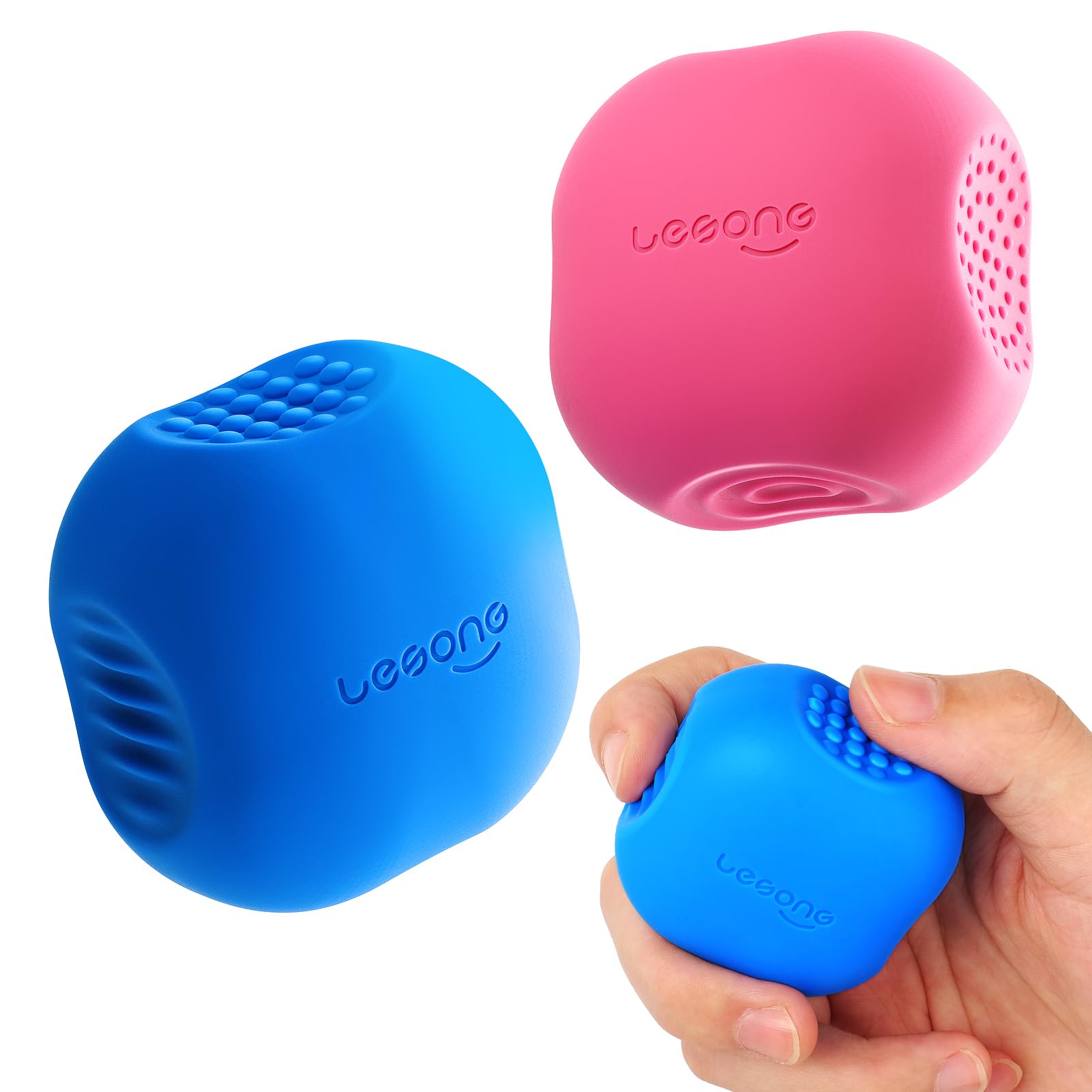 Sensory Fidget Toys for Adults Kids: 2 Pack Textured Fidget Toys for Adults Office Anxiety Relief - Sensory Toys for Kids Autism ADHD - Small Quiet Fidgets for Classroom