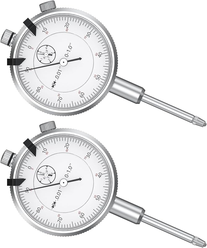 HDLNKAK 2 Pack Dial Indicator 0-1" Resolution: 0.001", Lug Back