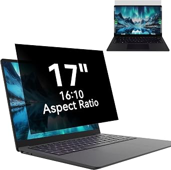Laptop Privacy Screen 17 Inch, Laptop Screen Privacy Shield 1610 Aspect Ratio Anti-Glare Blue Light Computer Monitor Protector,Removable 17in Filter for Lenovo HP Dell Acer Asus Thinkpad Envy Xps