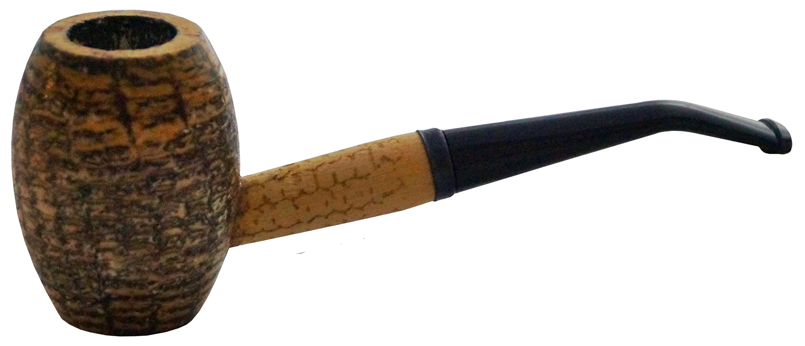 GERMANUS Pipe Corncob - Dark Egg, Bent - pipe à tabac incl. sac à pipe