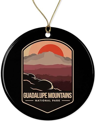 Adorno del Parque Nacional de las Montañas Guadalupe Regalo del Parque Nacional de las Montañas Guadalupe Adorno de Navidad de las Montañas de Adorno del Parque Nacional de las Montañas Guadalupe Regalo del Parque Nacional de las Montañas Guadalupe Adorno de Navidad de las Montañas de