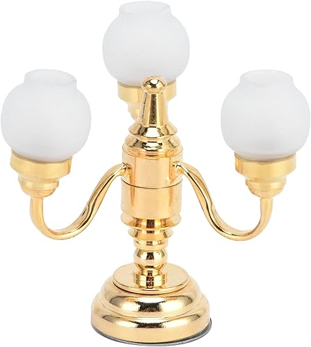 Miniatura 9 de Tnfeeon Lámpara de escritorio, lámpara de casa de muñecas de plástico LED para decoración para casa de muñecas en miniatura