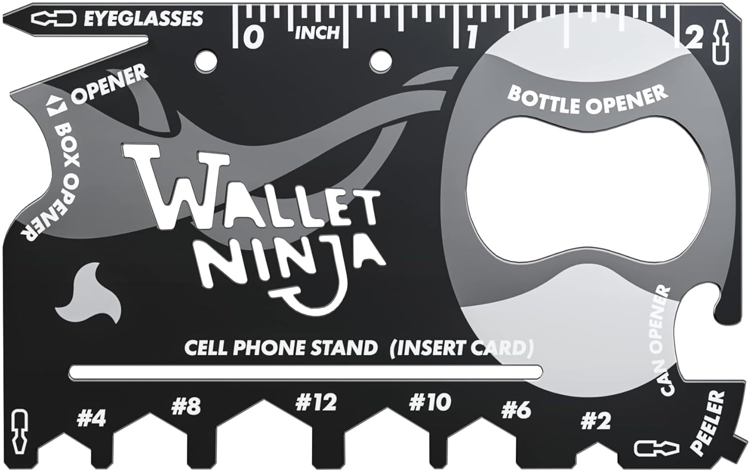 - Wallet Ninja 18-in-1 Survival Tool Kit Multifunction Useful & Credit Card Style.