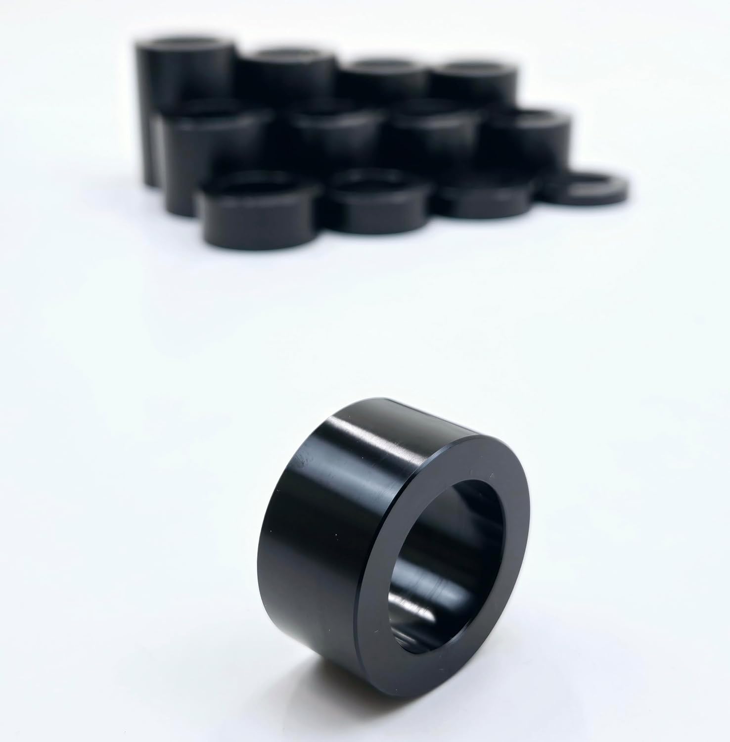 13-Piece Billet Aluminum Custom Wheel Spacer Kit for 25MM Motorcycle Axles - Gloss Black: 25MM ID x 1-1/2” OD x 1/4", 3/8", 1/2", 5/8", 3/4", 7/8", 1", 1-1/8", 1-1/4", 1-3/8", 1-1/2", 1-3/4", 2" Width