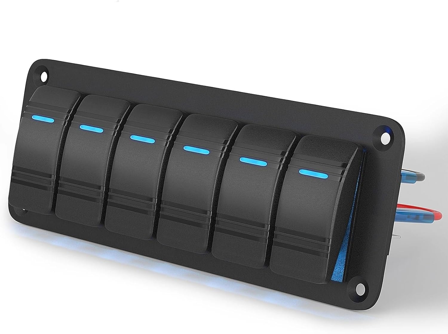 6 Gang Rocker Switch Panel Waterproof 12V LED Light Bar