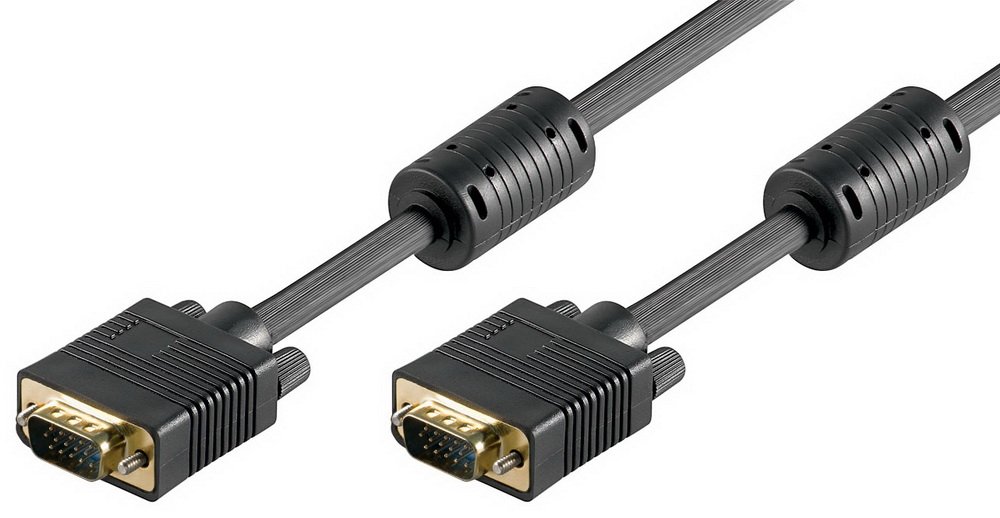 Goobay Dorado/Negro 50135 - Cable De Monitor (Full Hd, Svga, Color 2 M)