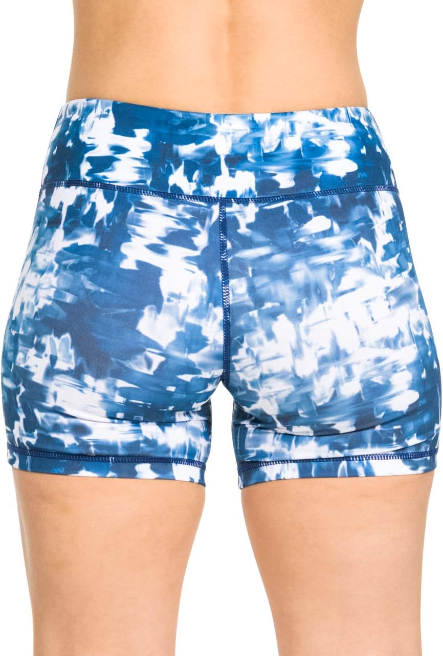 Epic MMA Gear Women's 5" Stretch Yoga Shorts - Fitness, WOD, Yoga, Running, Blue Impression X-Large image 3 of 4 B081NSBZHS