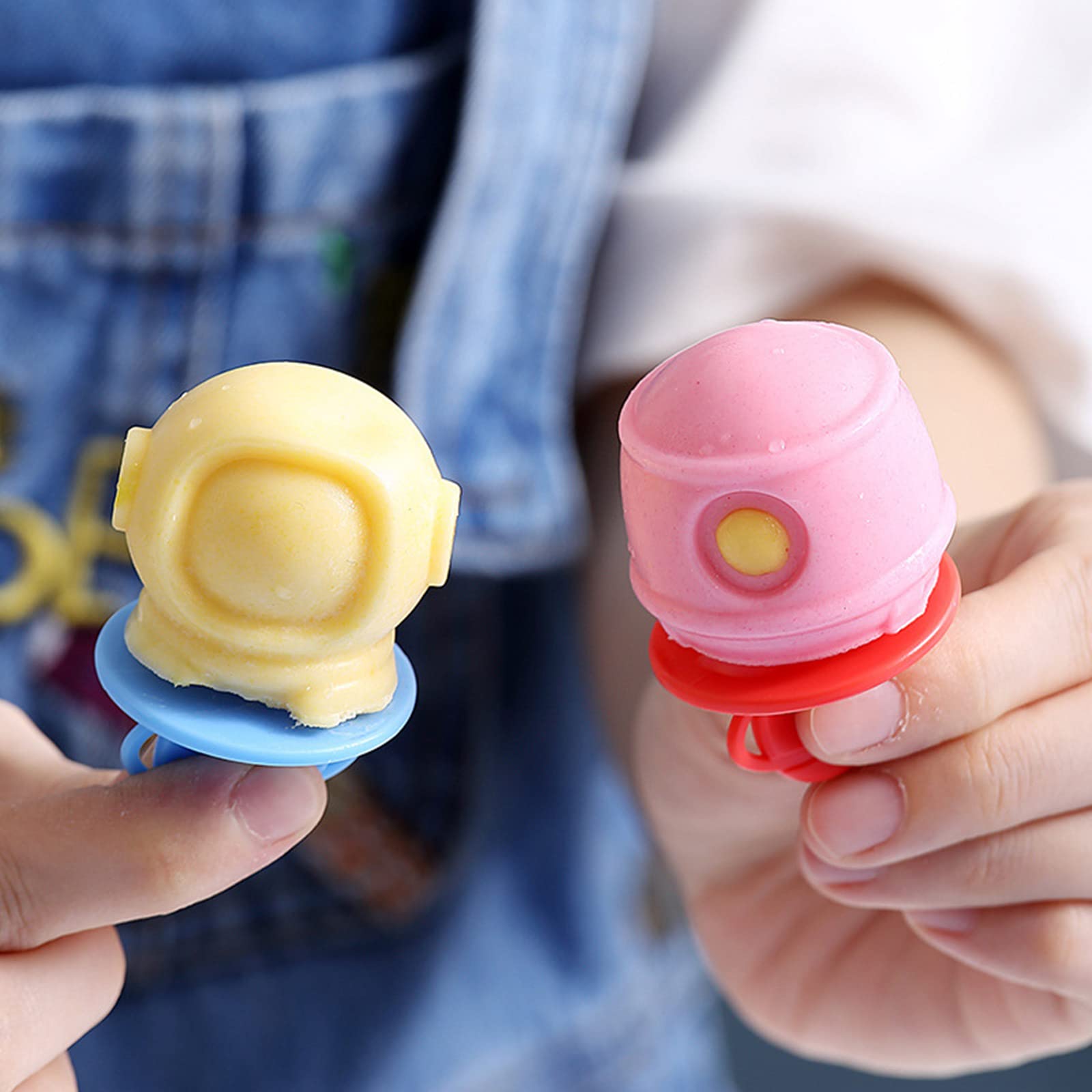 Molde de helado reutilizable fácil liberación Cómodo sostener for niños Fácil limpiar Se puede desmontar(Blue)