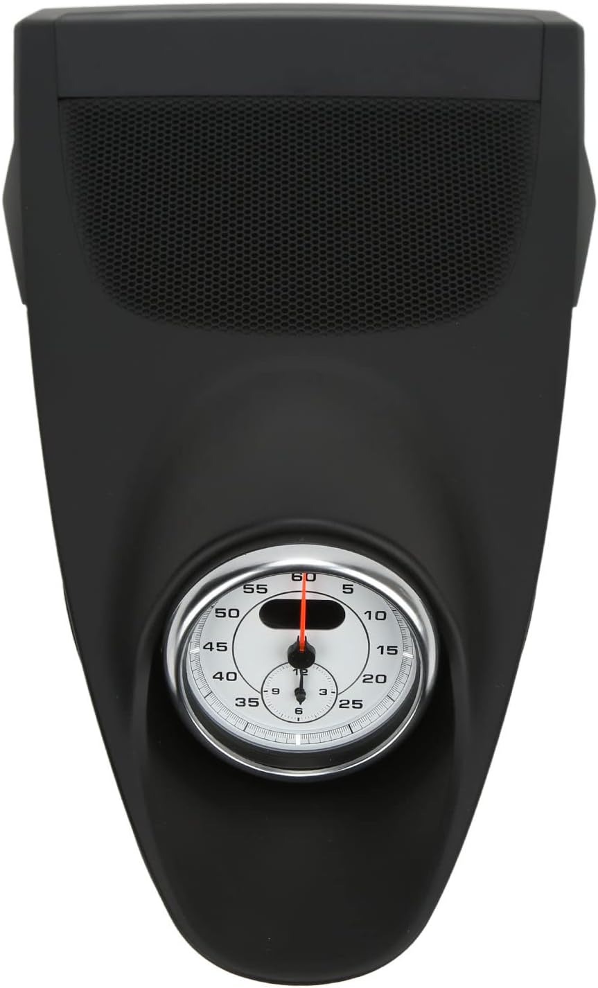 Black Center Dashboard Clock Upper Cover Stopwatch replacement for 718 Improve Car Interior Look (white stopwatch)