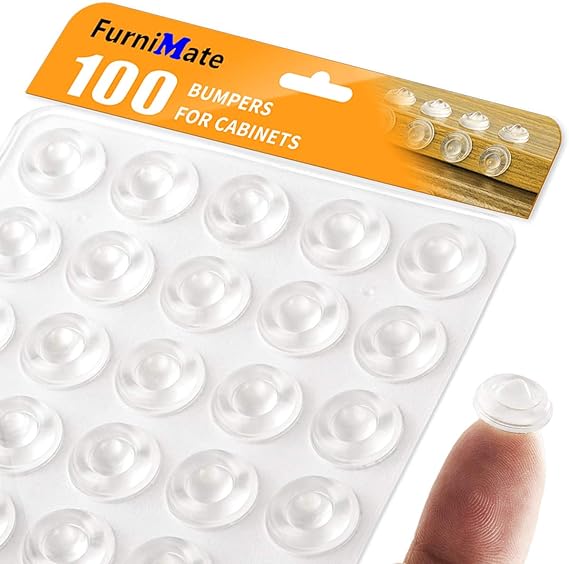 Clear Door Bumpers Pads 100PCS 1/2" Soft Close Drawer Pad