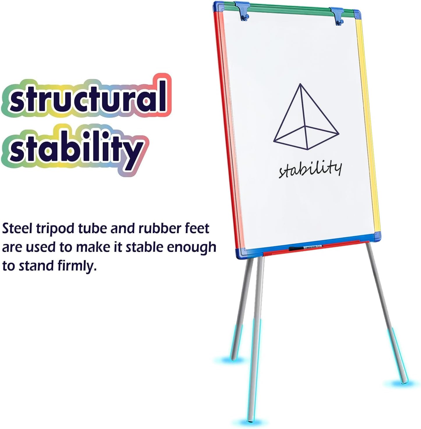 Dry Erase Board White Board for Kids 24x18 inch Art Easel for Kids Magnetic Tripod Whiteboard Art Easel and Flipchart Board with a Height-Adjustable Stand Perfect for Kid