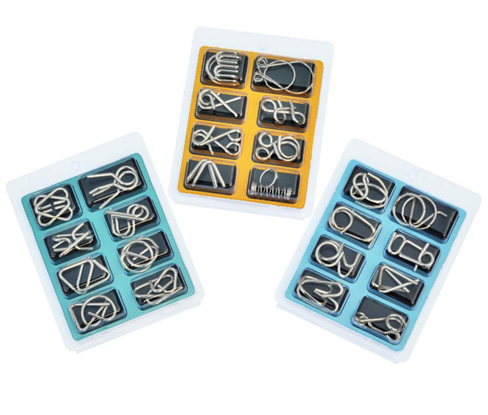 Casse-tête En Fil De Fer,Ensemble De Casse-tête En Fil Métallue 8