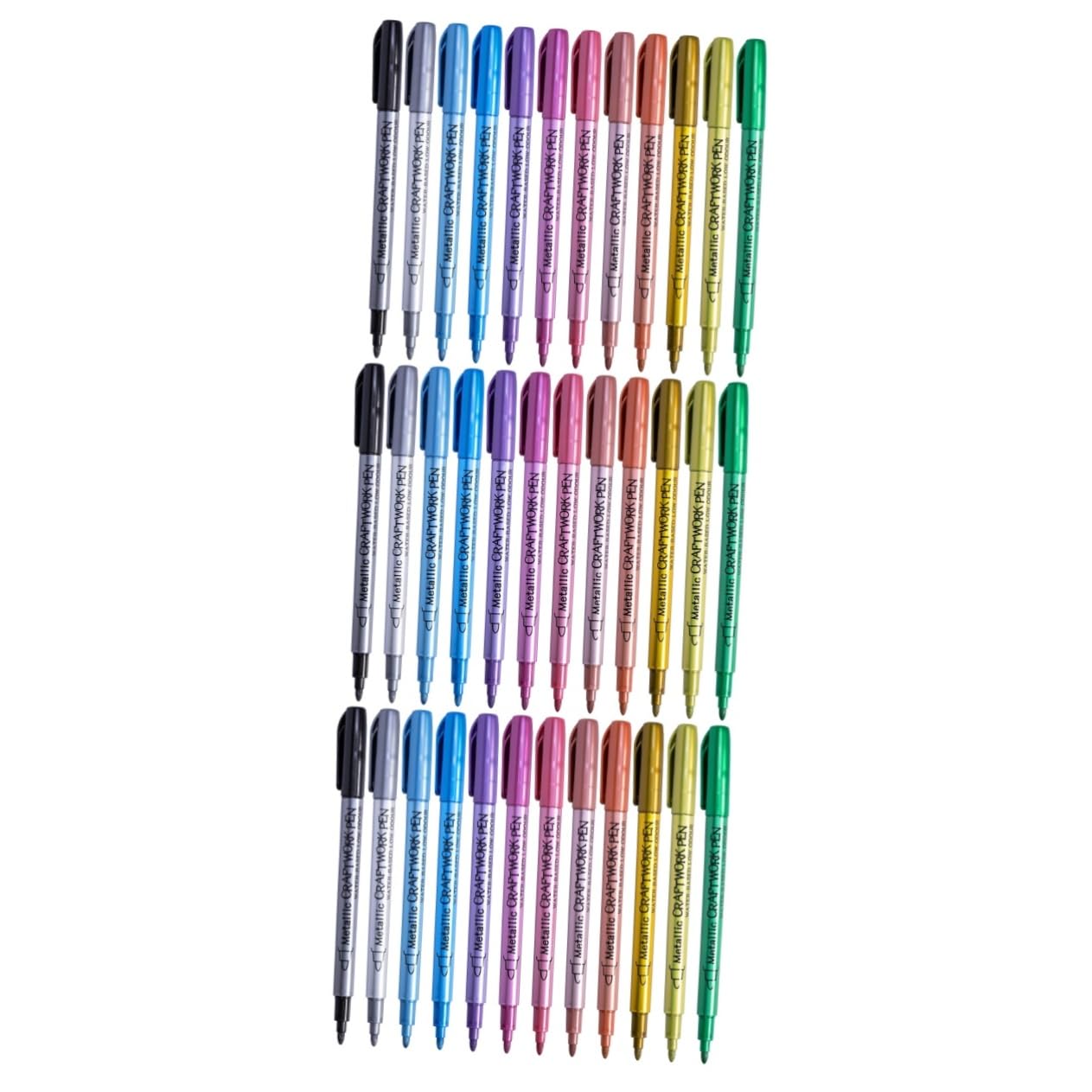 SHINEOFI 3 Sätze Feuerfarben-metallstift Metallischer Markierungsstift Farbe Für Metalloberflächen Reifenlackstift Ölfarbenmarker Metallic-farbstifte Reifenlackmarker Nylon 12 Stück * 3
