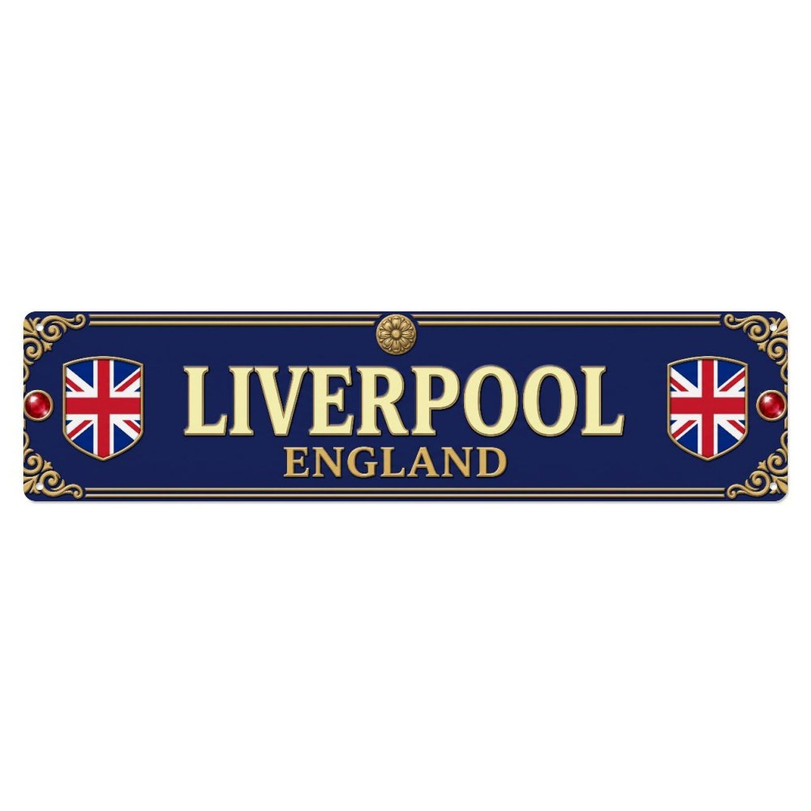 Metal Tin Sign Retro Liverpool England