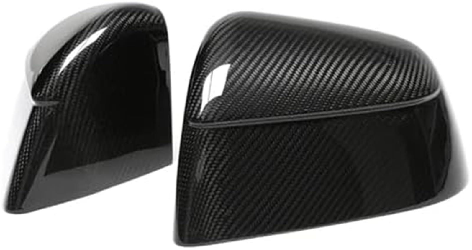 Zaślepka na lusterko boczne Osłony lusterek zewnętrznych czapki, dla Tesla Model Y Launch 2025 boczna osłona lusterka Mattereal lusterka wsteczne z włókna węglowego(BLACK Matte carbon fiber)