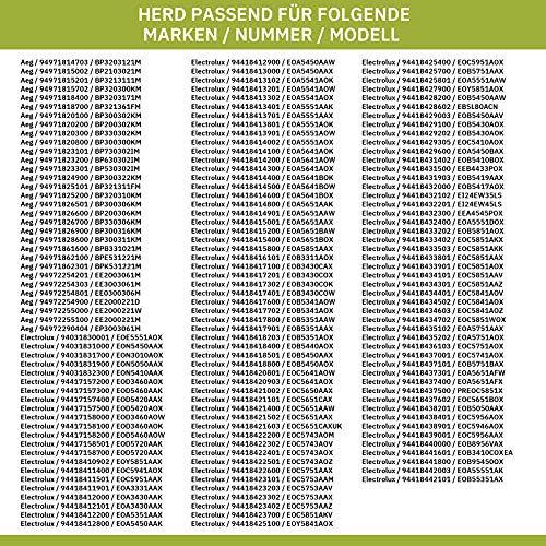 eVendix Haltegitterset 405549214/6 Links rechts für Backbleche und Roste Backofen