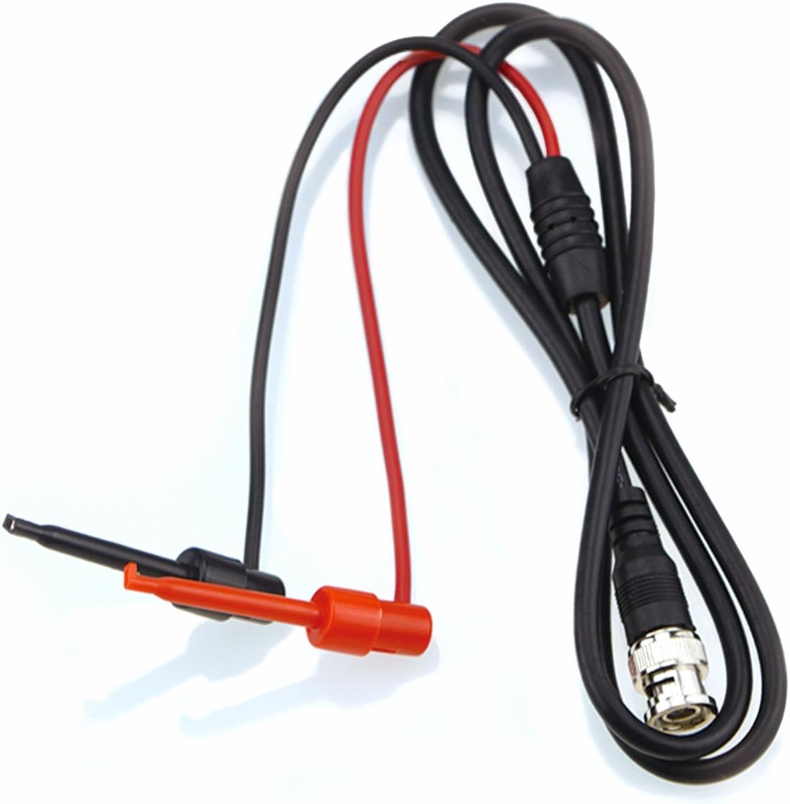 Red Black 1.1M 3.6ft BNC Male Plug to Q9 Test Hook Clip Probe Lead Cable with Dual Wire for Testing Work image 4