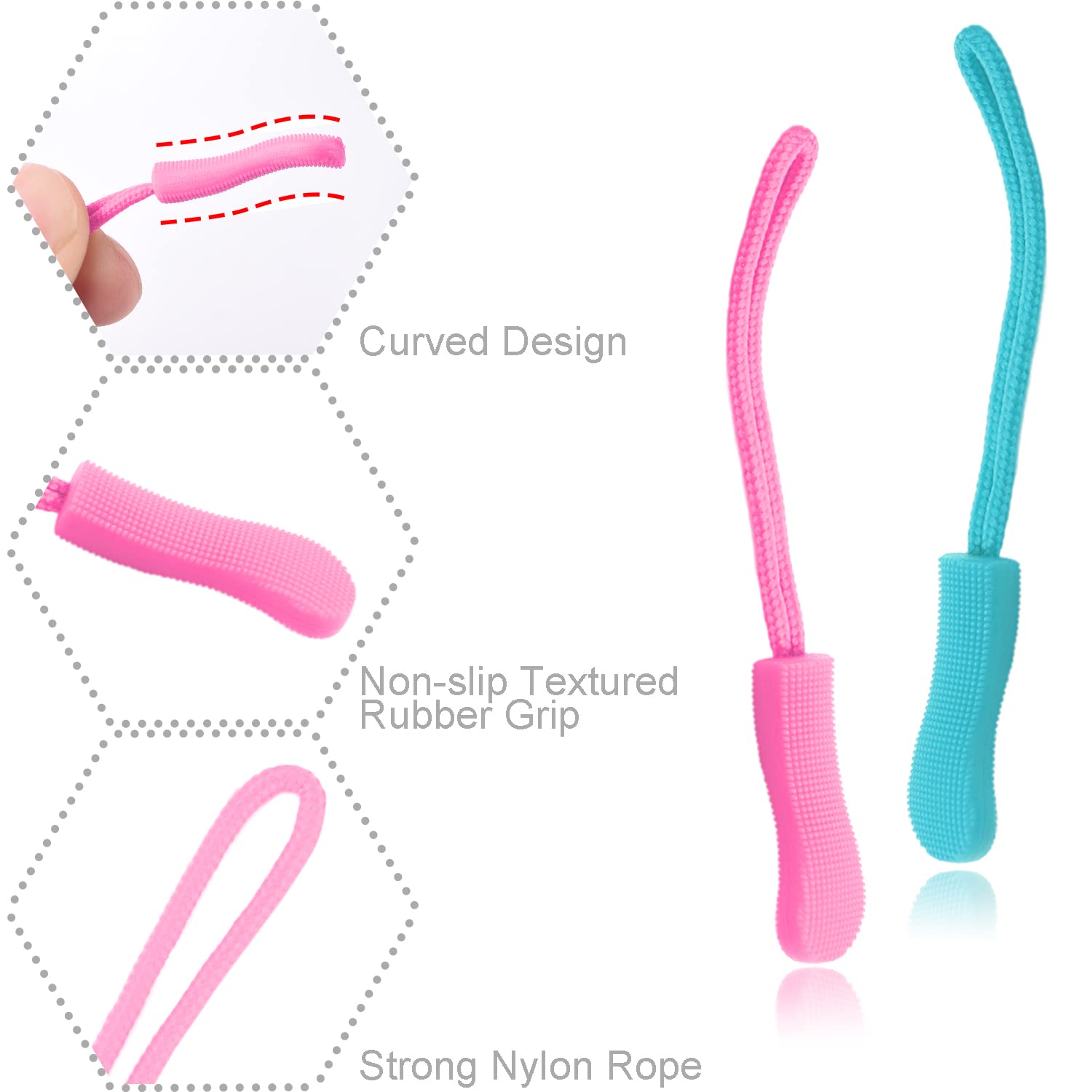 CooBigo 12Pack Zipper Pull Replacement, Golf Bag Zipper