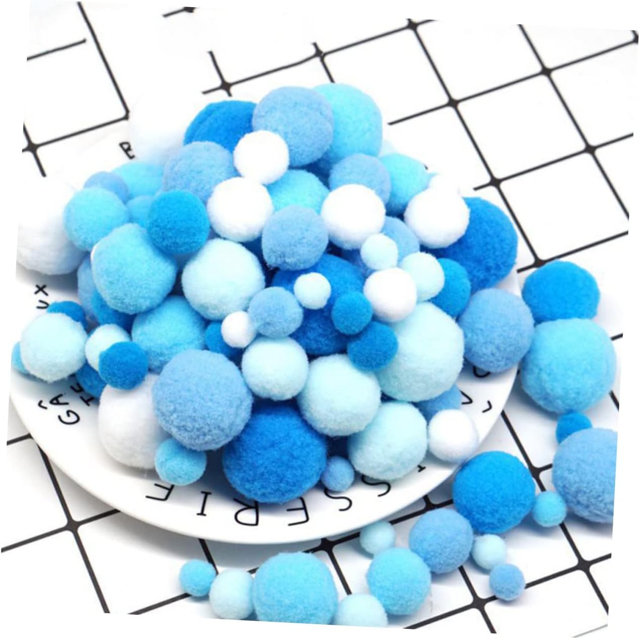 OSALADI 5pcs Pompom for Crafting Decorative Pom Poms for Clothing Art Projects and Creative Decor Assorted Total