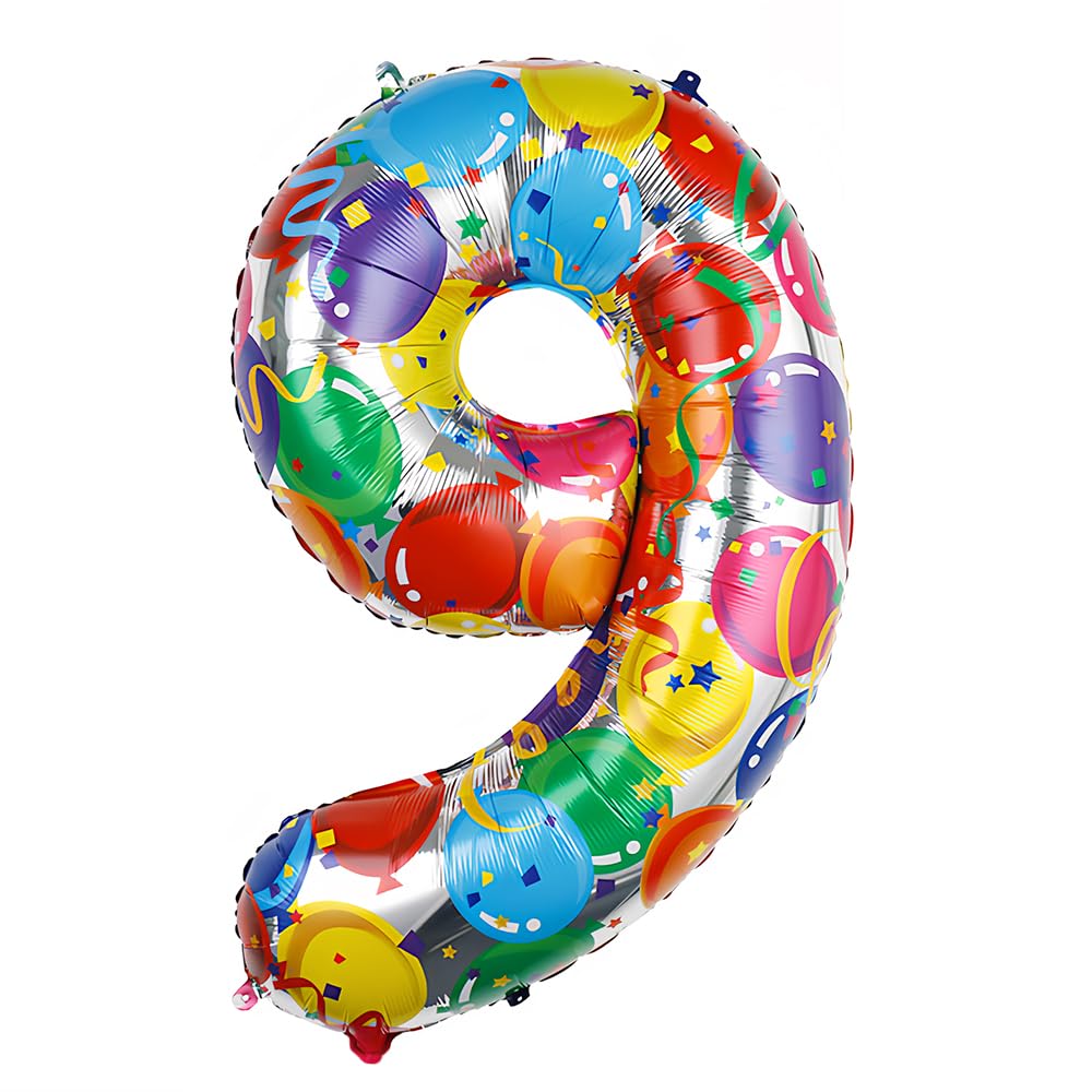 Foil Globo Número 5 Azul 40" (101cm), Inflable Helio o aire, Gigante Numeros 0-9, 10-19, 20-29, 30-100, Grande Globos Decoración para La Boda Aniversario y Cumpleaños Fiestas — view 487