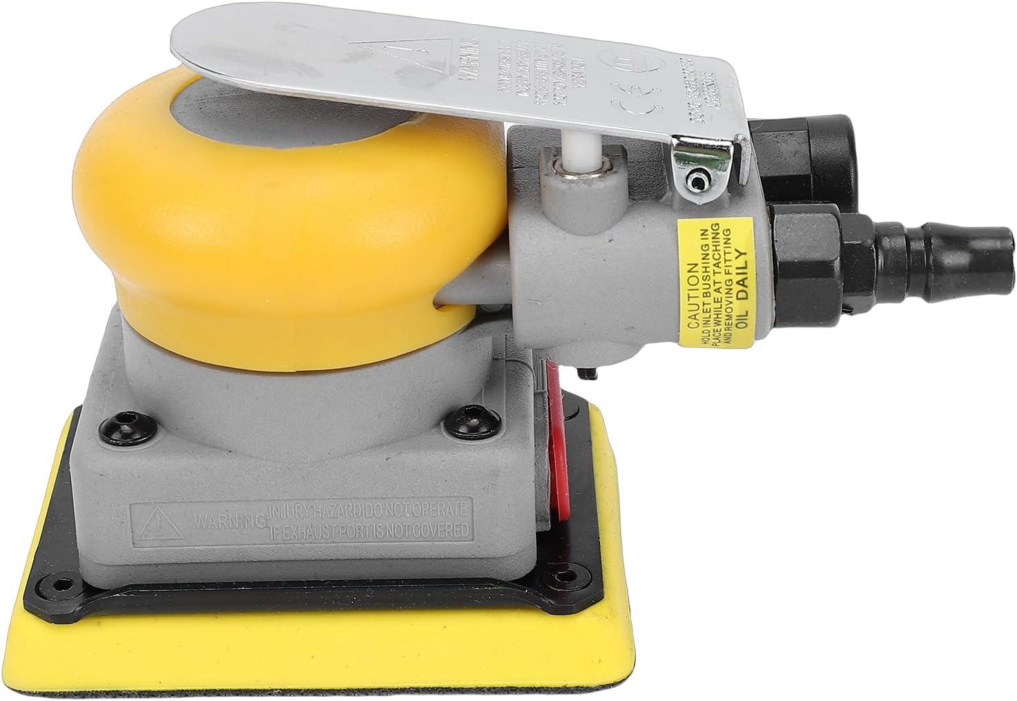 Eujgoov Pneumatic Sander, Robust Construction Alloy Steel CNC Machined 10000rpm Sanding Machine for Wood Stone Polishing, with Rectangular Chassis 3mm Eccentric Distance